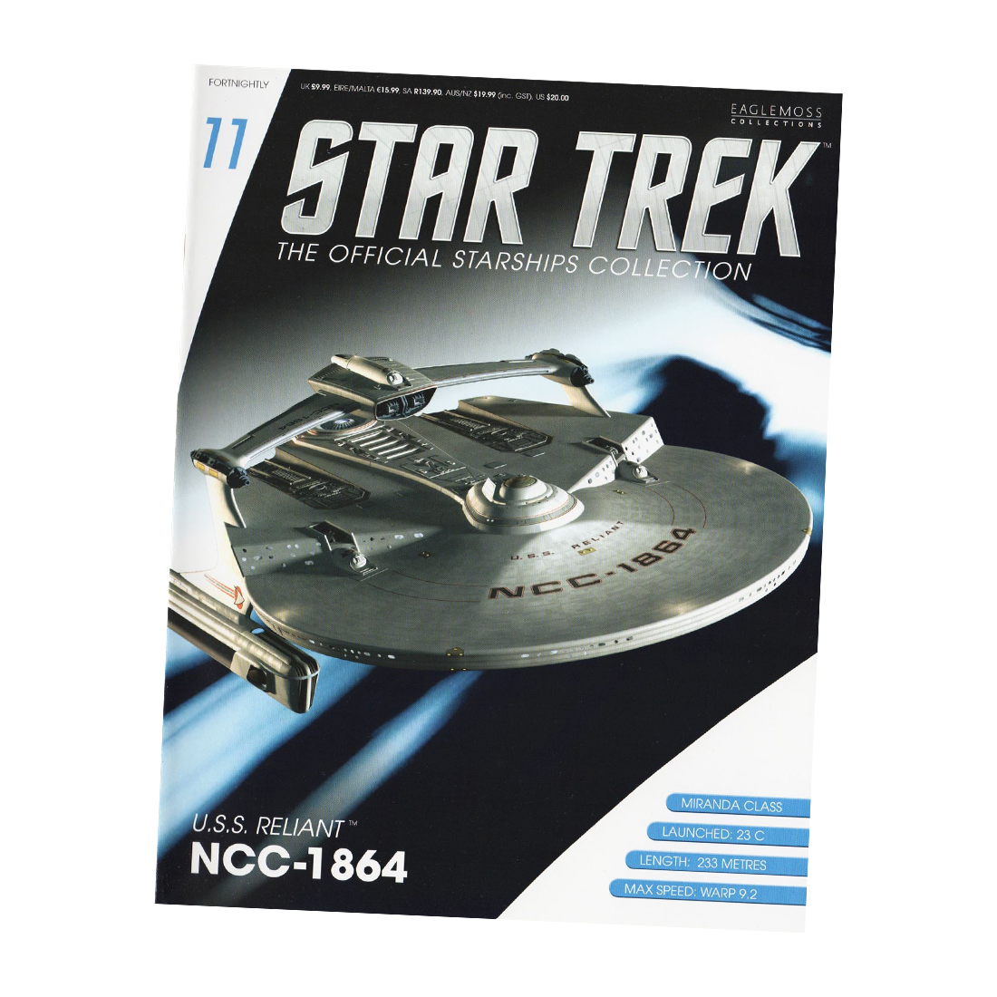 U.S.S Reliant NCC-1864 & Magazine (#11) - Eaglemoss Star Trek Starships Collection