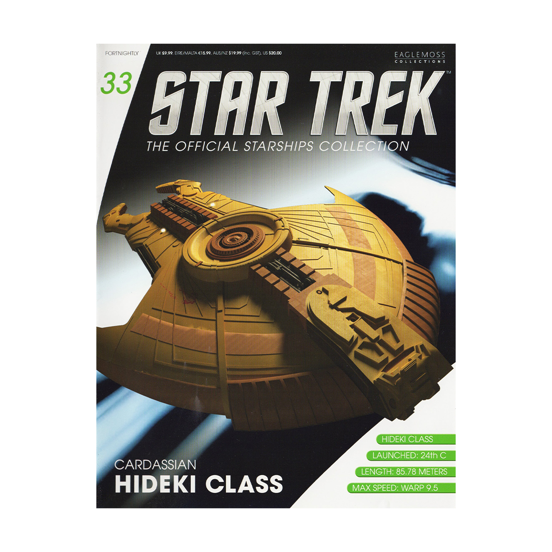 Cardassian Hideki Class & Magazine (#33) - Eaglemoss Star Trek Starships Collection