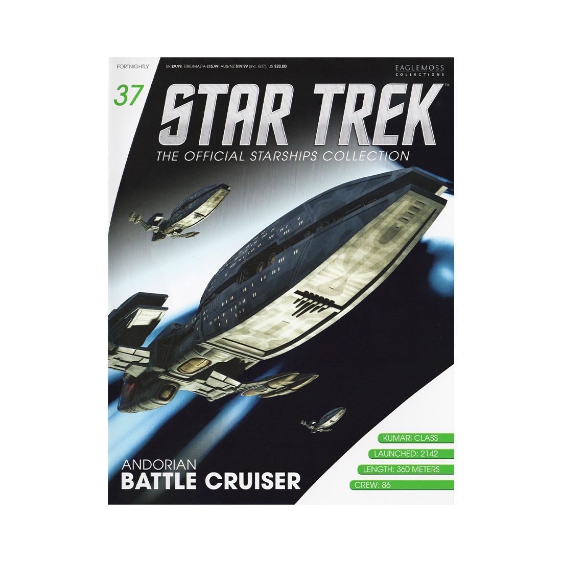 Andorian Battle Cruiser & Magazine (#37) - Eaglemoss Star Trek Starships Collection
