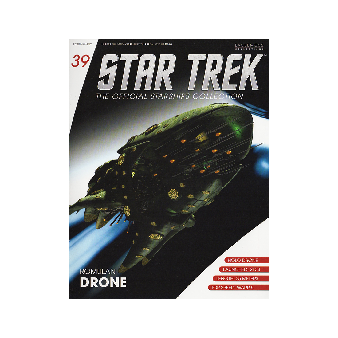 Romulan Drone & Magazine (#39) - Eaglemoss Star Trek Starships Collection