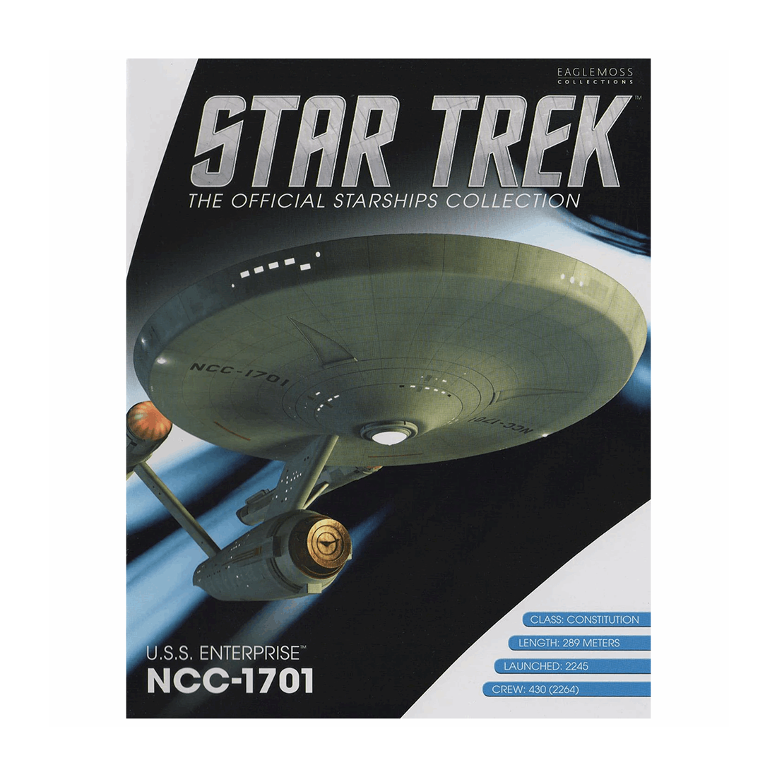 Classic U.S.S Enterprise NCC-1701 & Magazine (#50) - Eaglemoss Star Trek Starships Collection