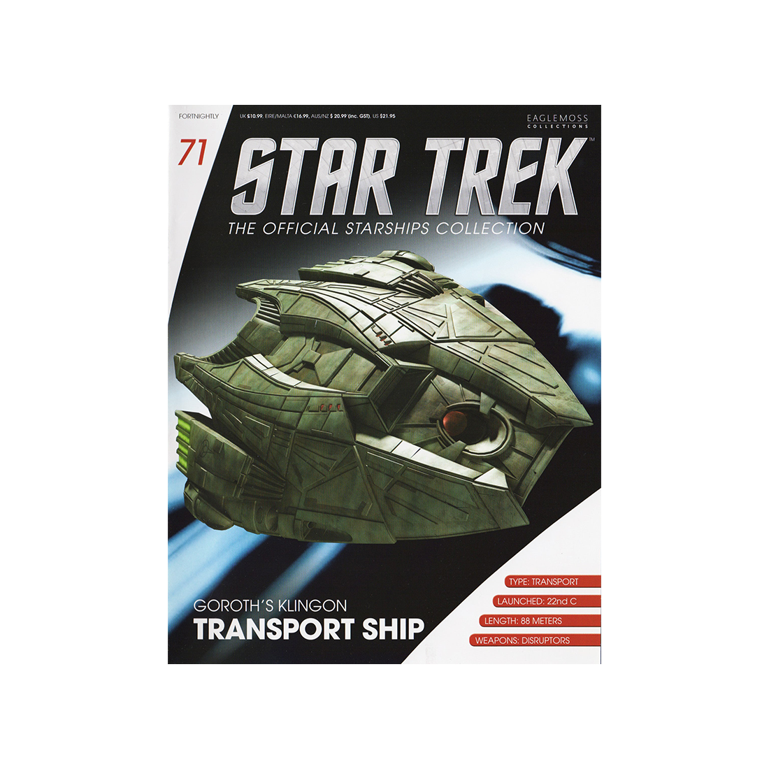 Goroth's Klingon Transport Ship & Magazine (#71) - Eaglemoss Star Trek Starships Collection
