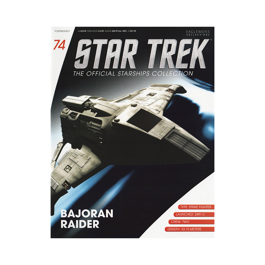 Bajoran Raider & Magazine (#74) - Eaglemoss Star Trek Starships Collection