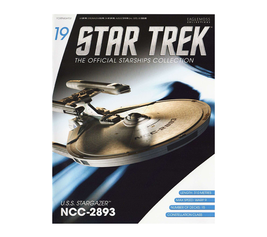 U.S.S Stargazer (Constellation-class) & Magazine (#19) - Eaglemoss Star Trek Starships Collection