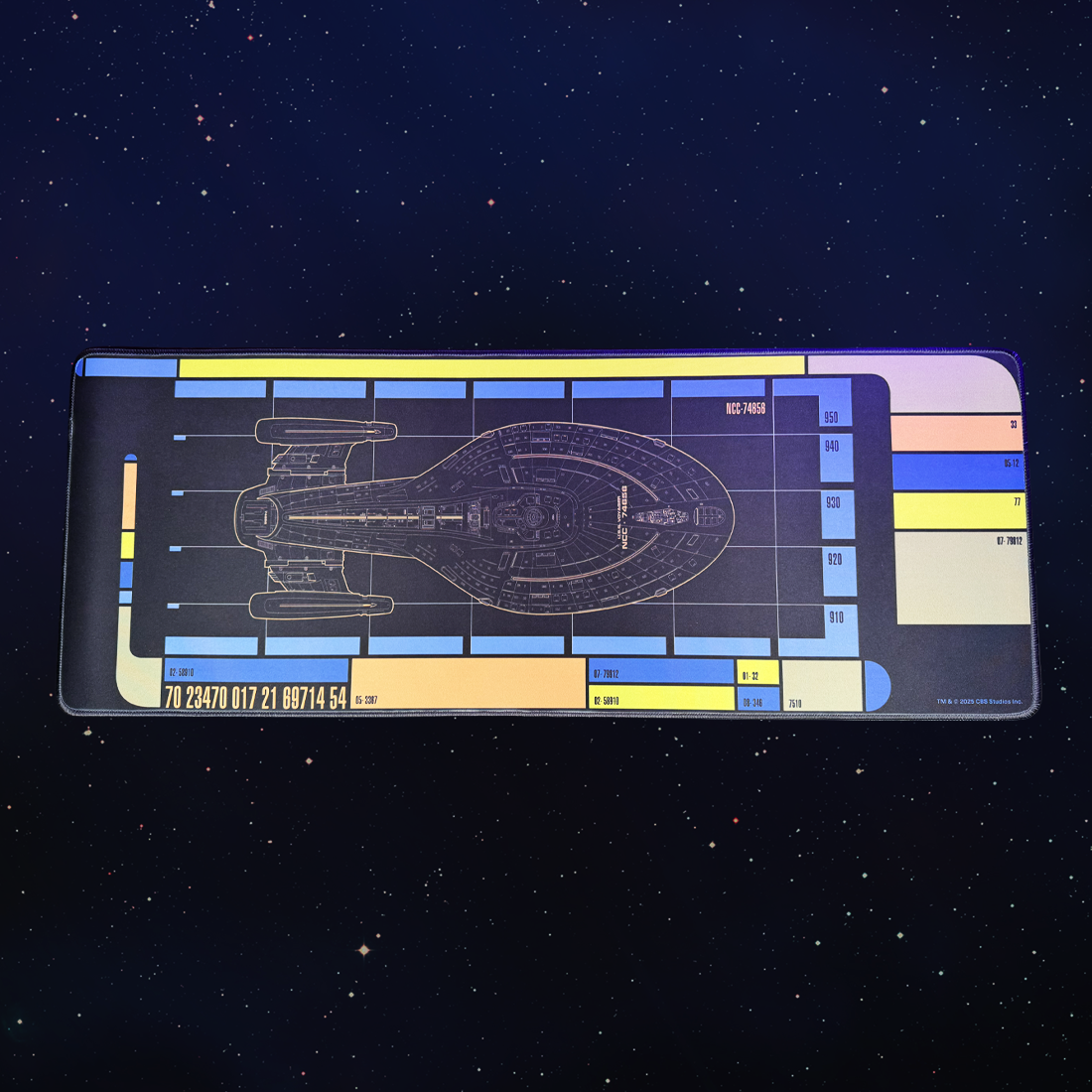 Star Trek - Voyager LCARS Large Gaming Mouse Pad