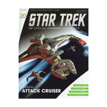 Klingon Vor'cha-class Attack Crusier & Magazine (#20) - Eaglemoss Star Trek Starships Collection