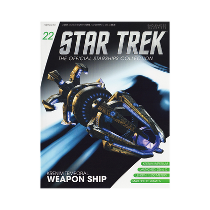 Krenim Temporal Weapon Ship & Magazine (#22) - Eaglemoss Star Trek Starships Collection