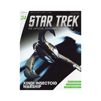 Xindi Insectoid Warship & Magazine (#24) - Eaglemoss Star Trek Starships Collection