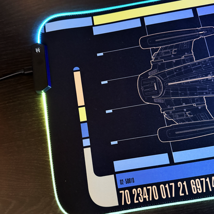 Star Trek - USS Voyager LCARS Large LED Gaming Mouse Pad