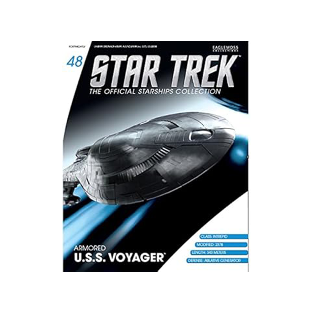 Armored U.S.S Voyager & Magazine (#48) - Eaglemoss Star Trek Starships Collection