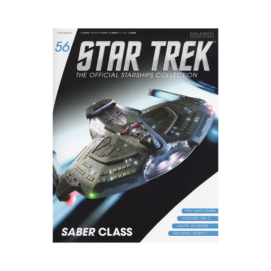 Saber Class & Magazine (#56) - Eaglemoss Star Trek Starships Collection