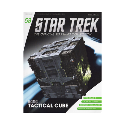 Borg Tactical Cube & Magazine (#58) - Eaglemoss Star Trek Starships Collection