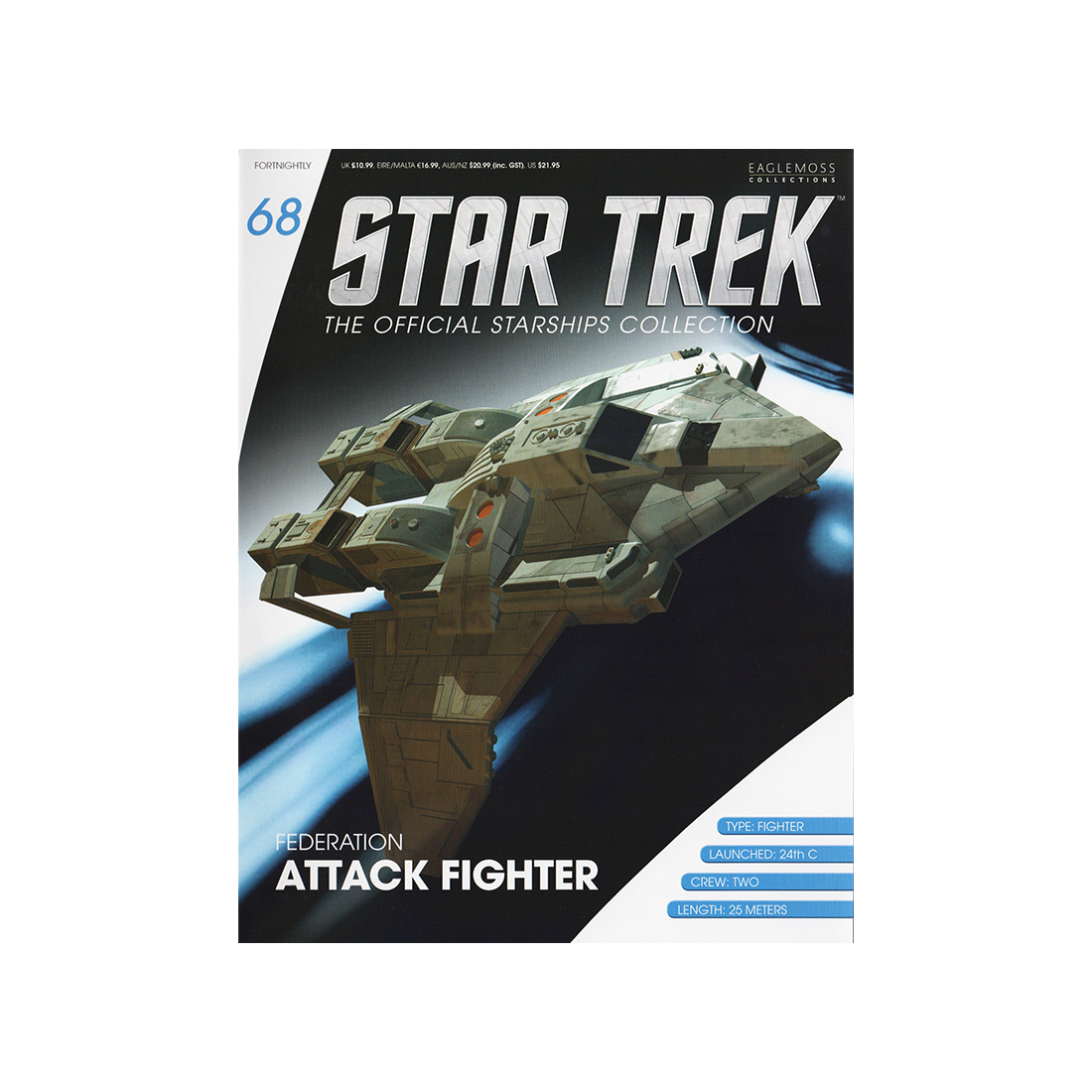 Federation Attack Fighter & Magazine (#68) - Eaglemoss Star Trek Starships Collection