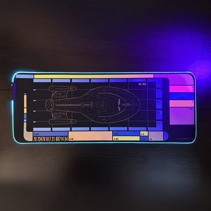 Star Trek - USS Voyager LCARS Large LED Gaming Mouse Pad