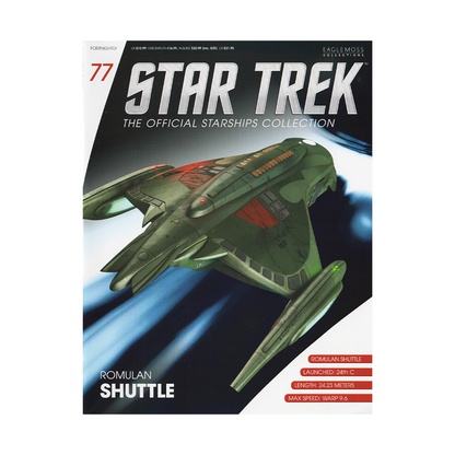 Romulan Shuttle & Magazine (#77) - Eaglemoss Star Trek Starships Collection