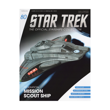 Federation Mission Scout Ship & Magazine (#80) - Eaglemoss Star Trek Starships Collection
