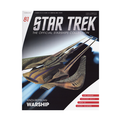 Xindi-Reptilian Warship & Magazine (#81) - Eaglemoss Star Trek Starships Collection