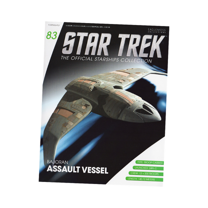 Bajoran Assault Vessel & Magazine (#83) - Eaglemoss Star Trek Starships Collection