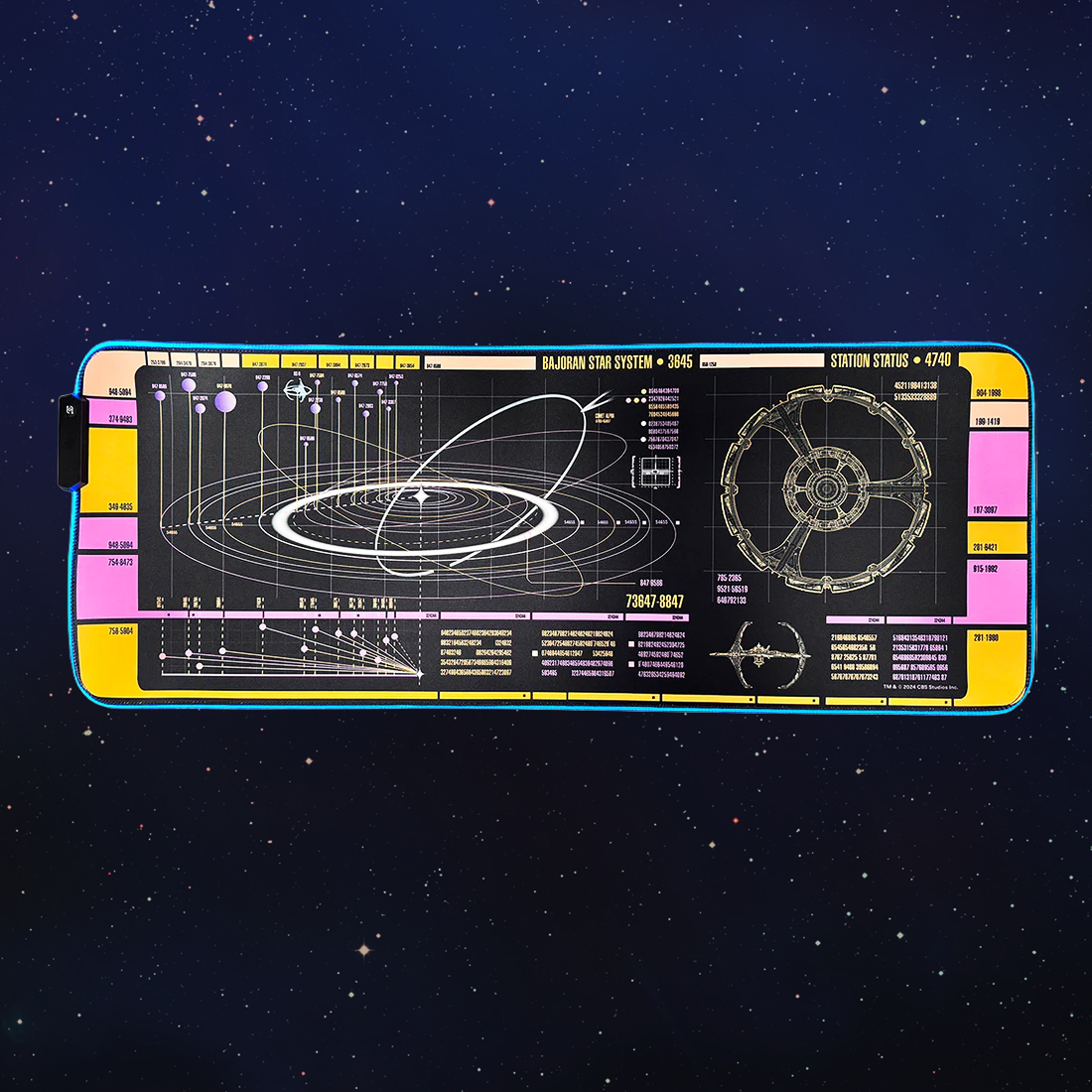 Star Trek - DS9 LCARS Large LED Gaming Mouse Pad