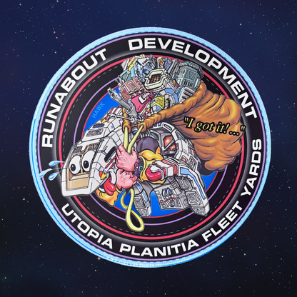 Star Trek - DS9 Shuttle Badge Round Mouse Pad