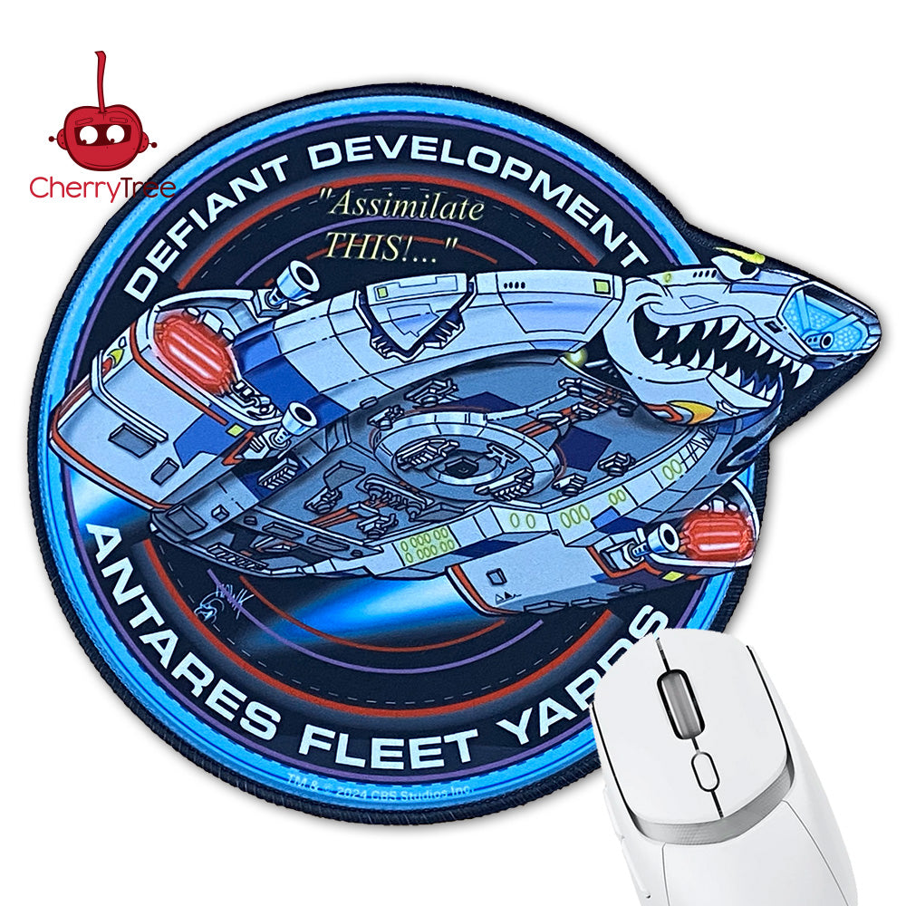 Star Trek - DS9 Defiant Badge Round Mouse Pad