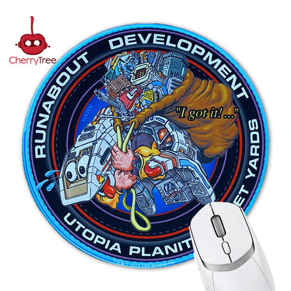 Star Trek - DS9 Shuttle Badge Round Mouse Pad
