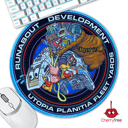 Star Trek - DS9 Shuttle Badge Round Mouse Pad
