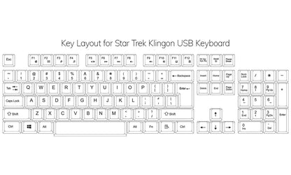 Star Trek - Klingon USB Keyboard (Painted Finish)