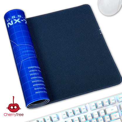 Star Trek - DS9 Defiant Blueprint Large Gaming Mouse Pad