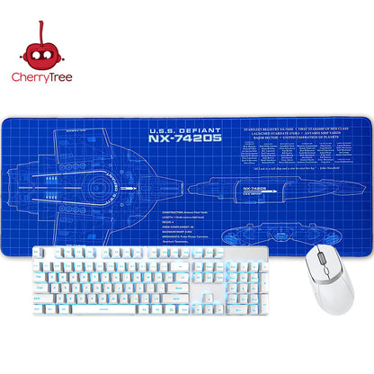 Star Trek - DS9 Defiant Blueprint Large Gaming Mouse Pad