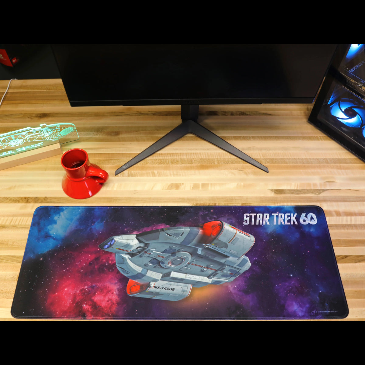 Star Trek 60th - USS Defiant Large Gaming Mouse Pad