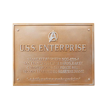 Star Trek USS Enterprise NCC-1701-A Dedication Plaque