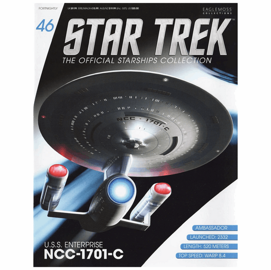 U.S.S Enterprise-C NCC-1701-C Ambassador-class & Magazine (#46) - Eaglemoss Star Trek Starships Collection