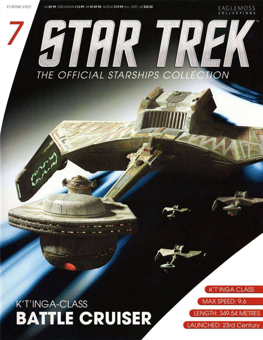 Klingon K'T'INGA-class Battle Cruiser & Magazine (#07) - Eaglemoss Star Trek Starships Collection