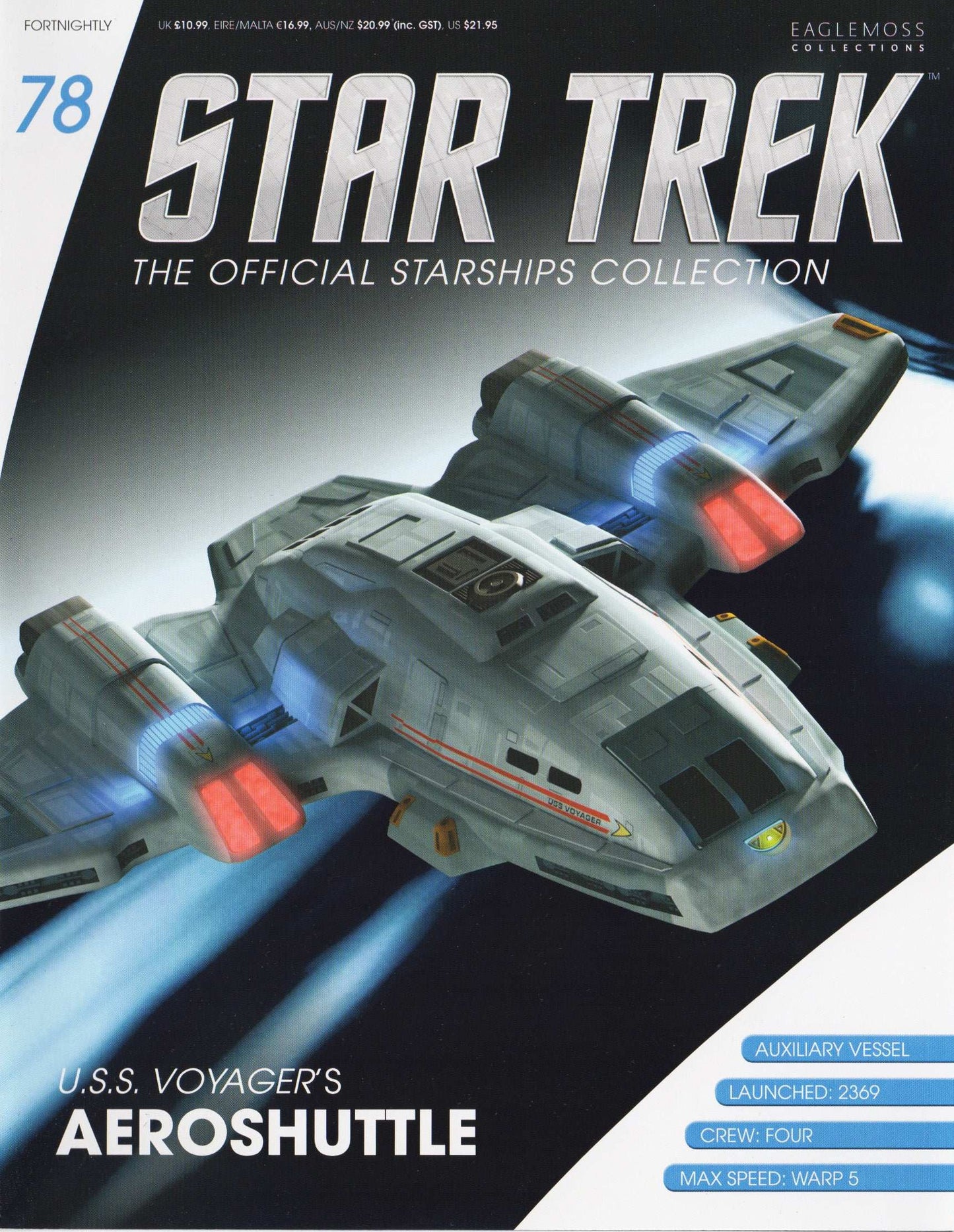 U.S.S Voyager's Aeroshuttle (#78) - Eaglemoss Star Trek Starships Collection