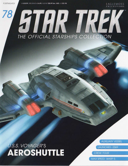 U.S.S Voyager's Aeroshuttle (#78) - Eaglemoss Star Trek Starships Collection